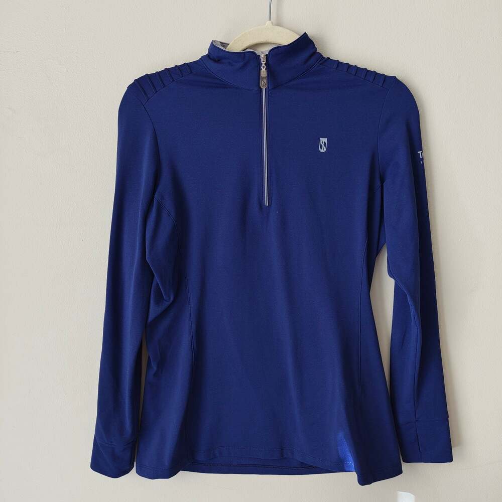 Tredstep Ireland Women's Size S Blue Quarter Zip Performance Pullover